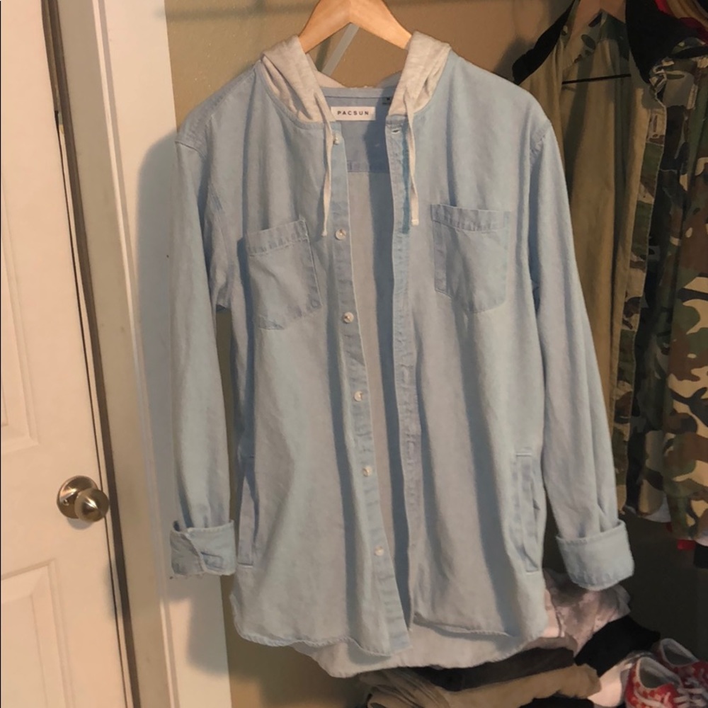 Jean jacket w/hood